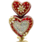 Valentine's Day Jeweled Hearts laminated Capiz Table Décor - Final sale / Non-returnable and Non-refundable